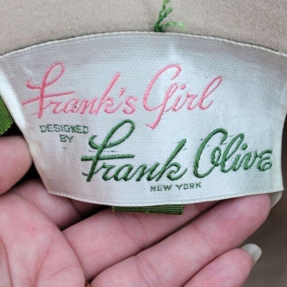 Vtg 60's Frank Olive‎ Frank's Girl Hat Safari Bucket Hat Woolen Felt Cream - Picture 4 of 8